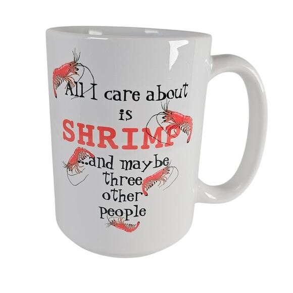 Coffee Mug All I Care About Is Shrimp Cherry Neocaridina Freshwater Shrimp Gift - Picture 4 of 14